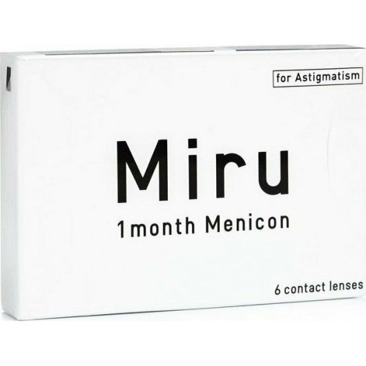 MIRU FOR ASTIGMATISM ΜΗΝΙΑΙΟΙ ΦΑΚΟΙ ΕΠΑΦΗΣ ΣΙΛΙΚΟΝΗΣ ΥΔΡΟΓΕΛΗΣ (6 ΦΑΚΟΙ) - MENICON